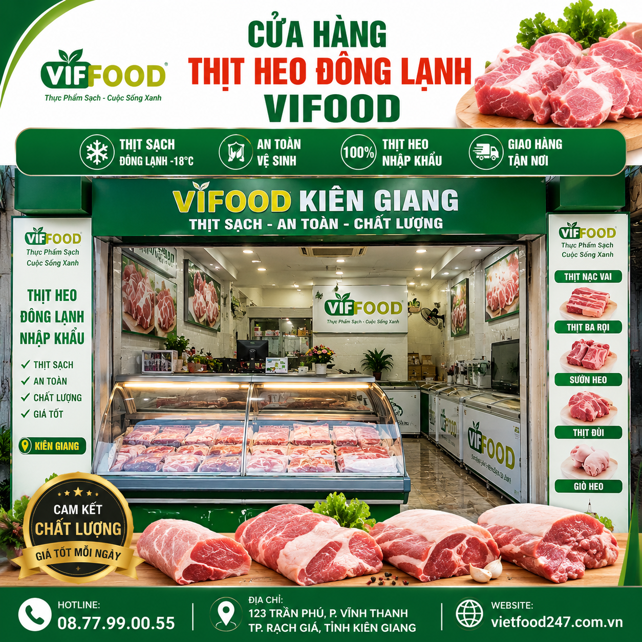 Thịt Heo Đông Lạnh Kiên Giang