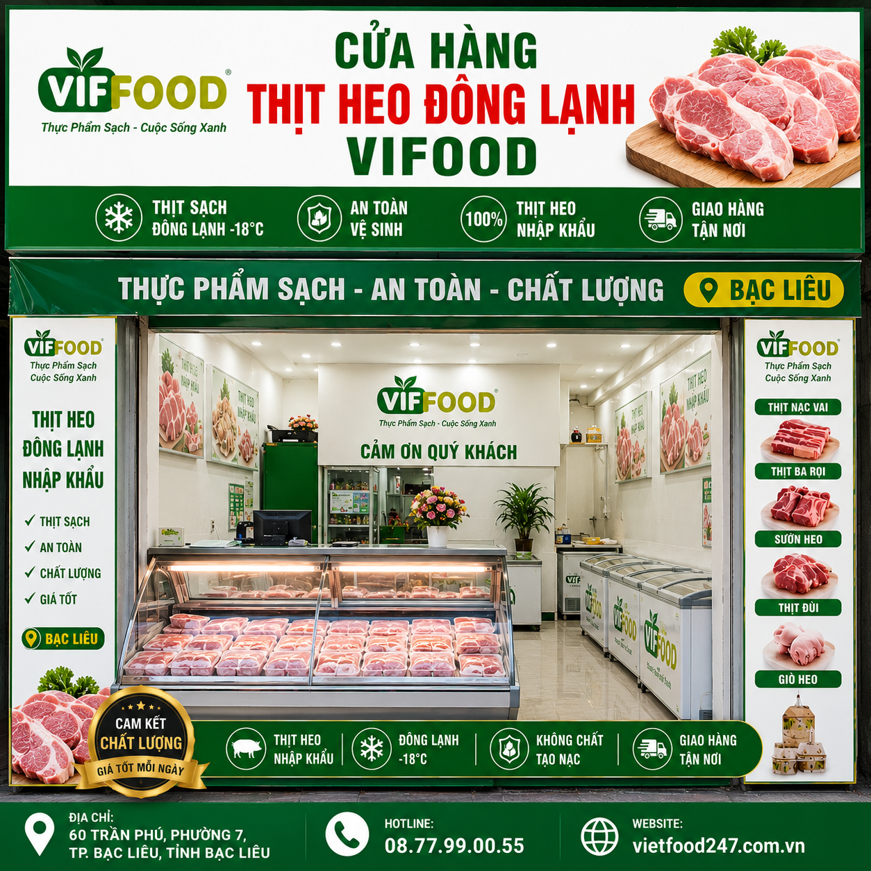 Thịt Heo Đông Lạnh Bạc Liêu