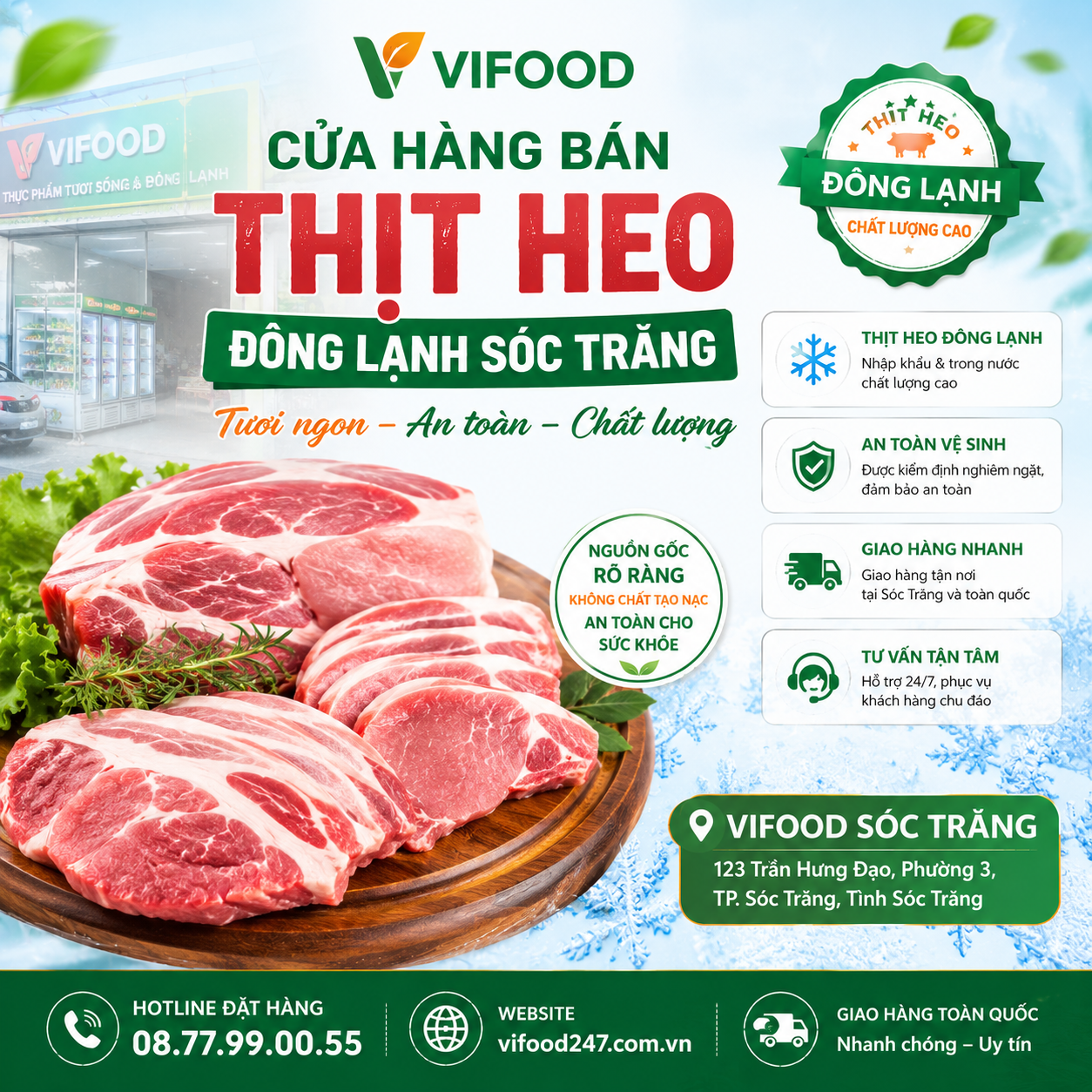 Thịt Heo Đông Lạnh Sóc Trăng