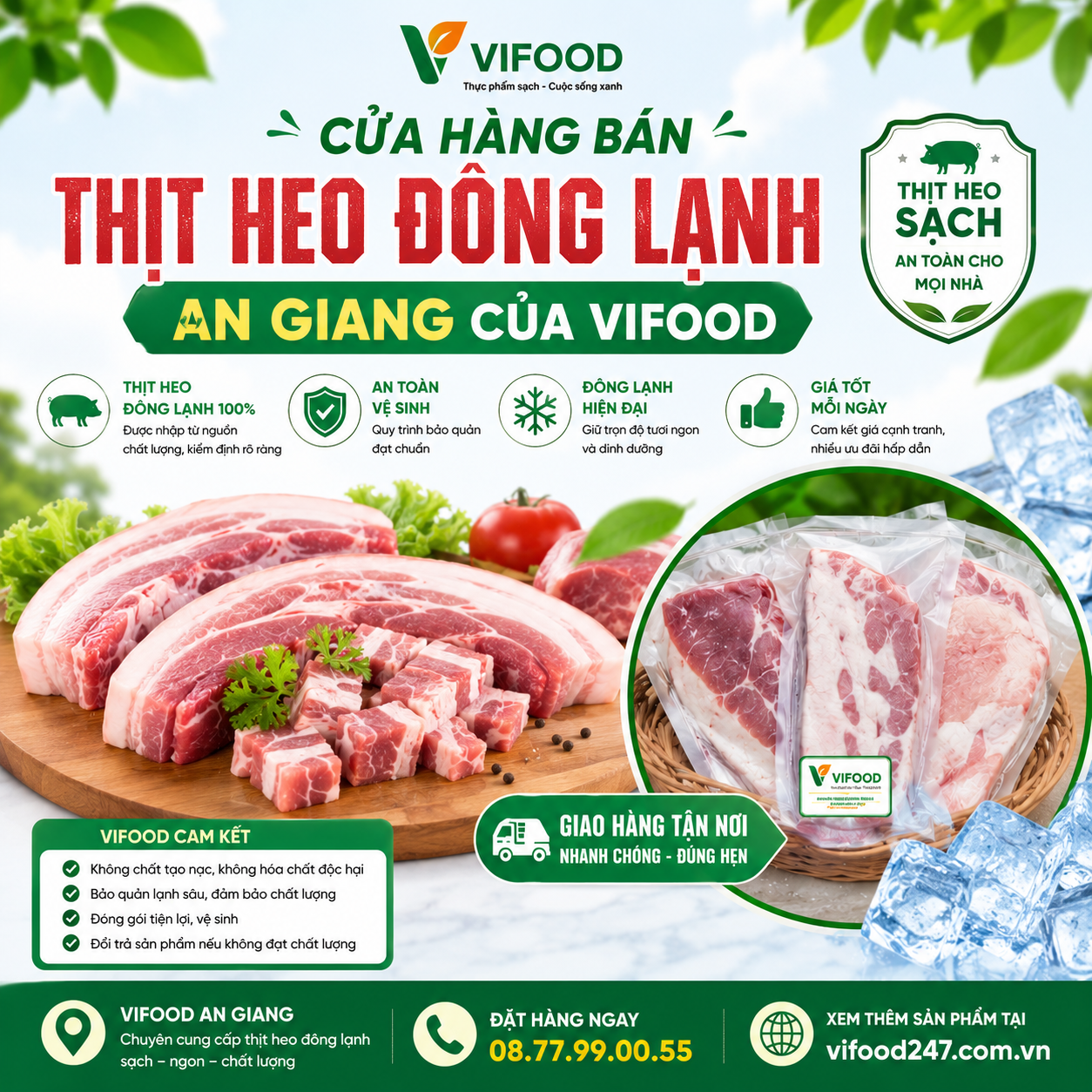 Thịt heo đông lạnh An Giang