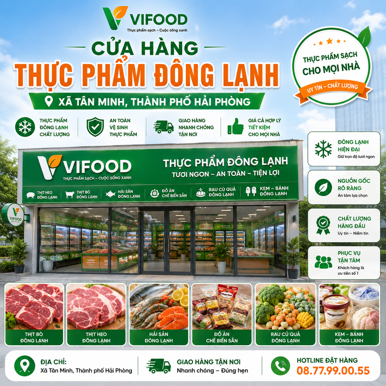 Thực phẩm đông lạnh chất lượng tại Xã Tân Minh, Thành phố Hải Phòng