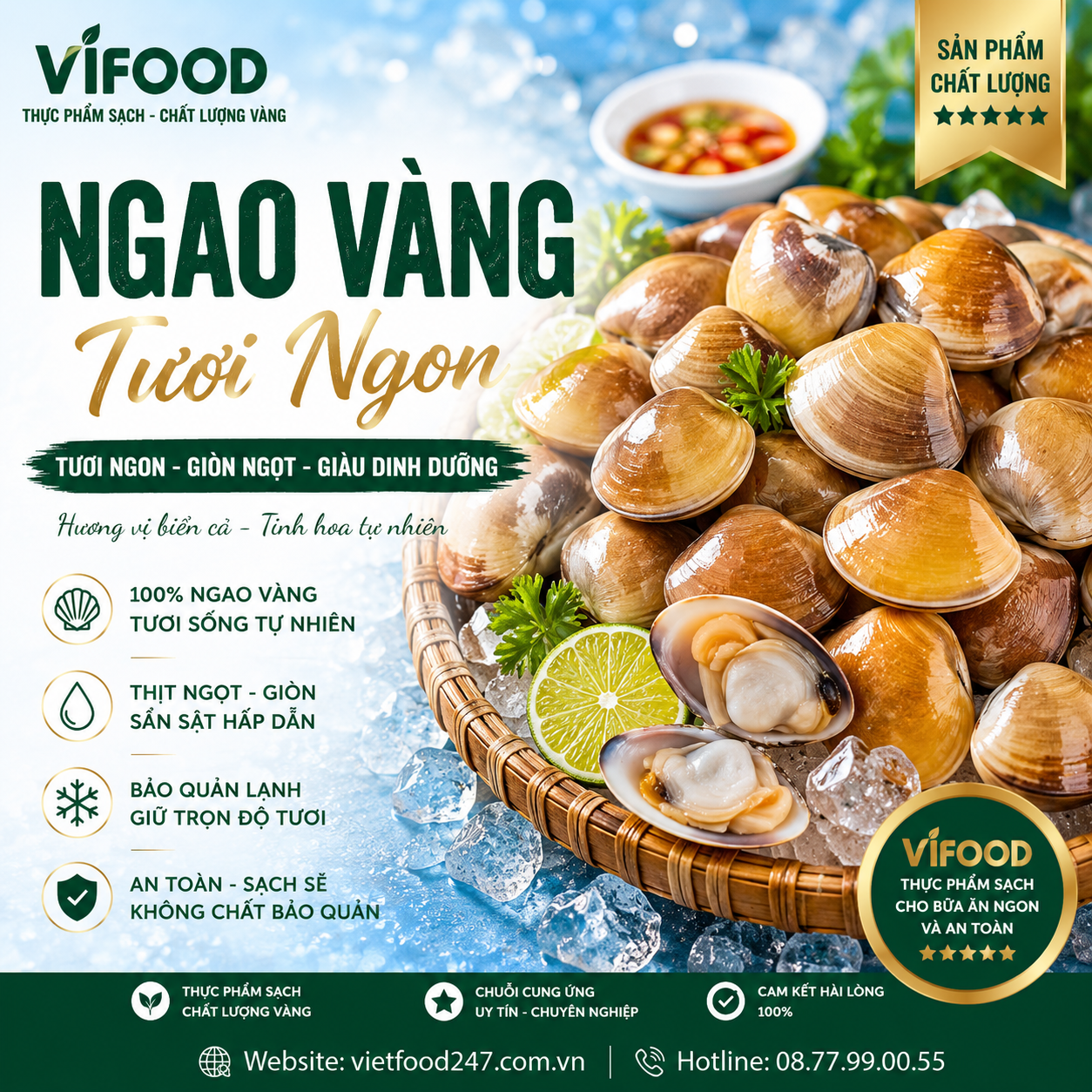 Ngao Vàng Tươi Sống