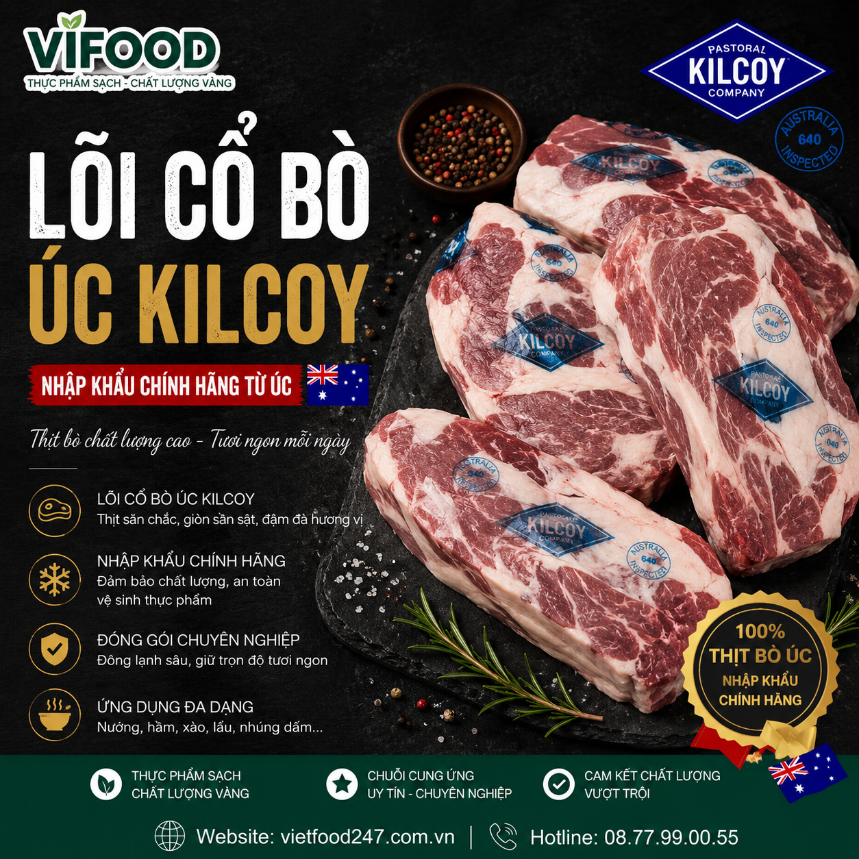 Lõi cổ bò Úc Kilcoy
