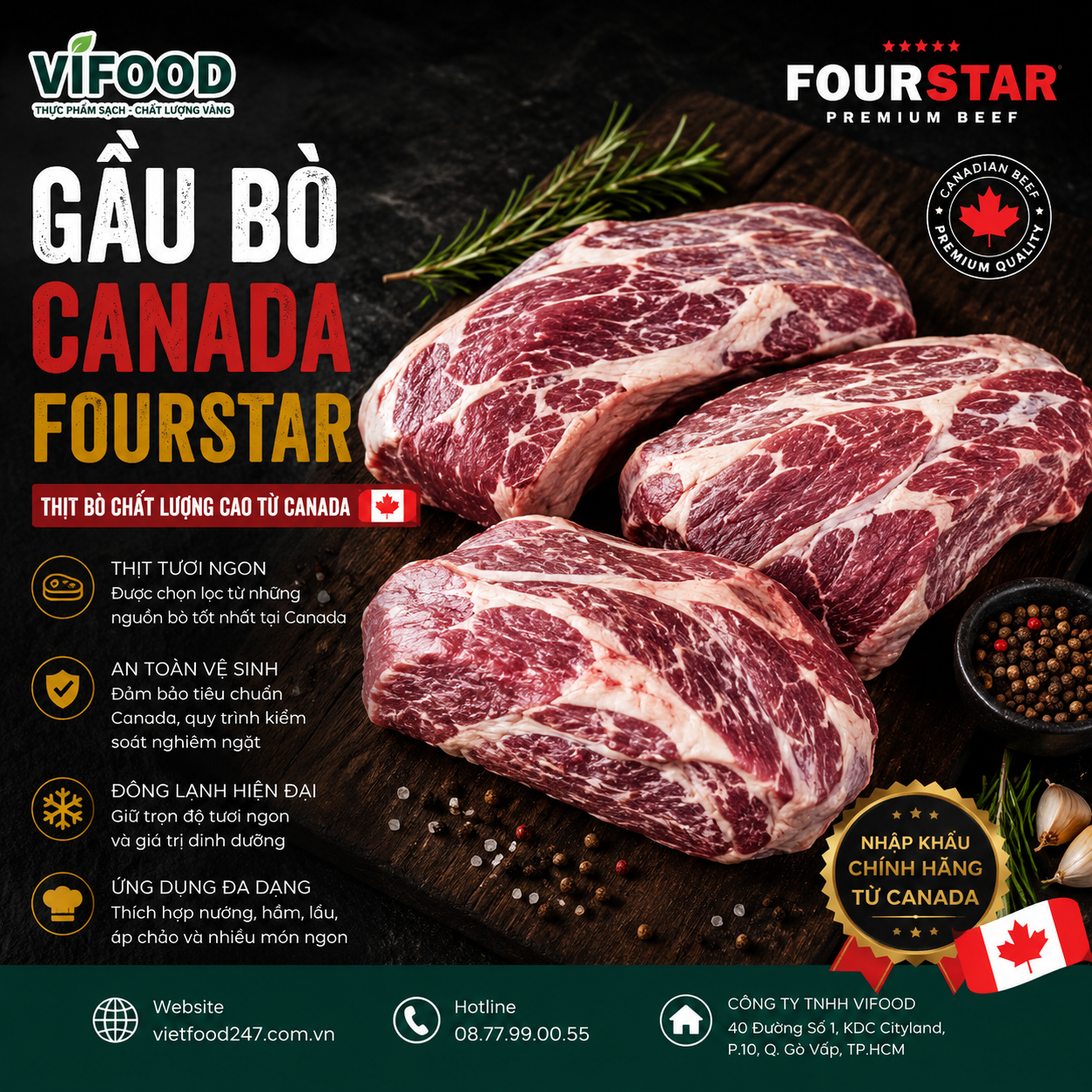 Gầu bò Canada Fourstar