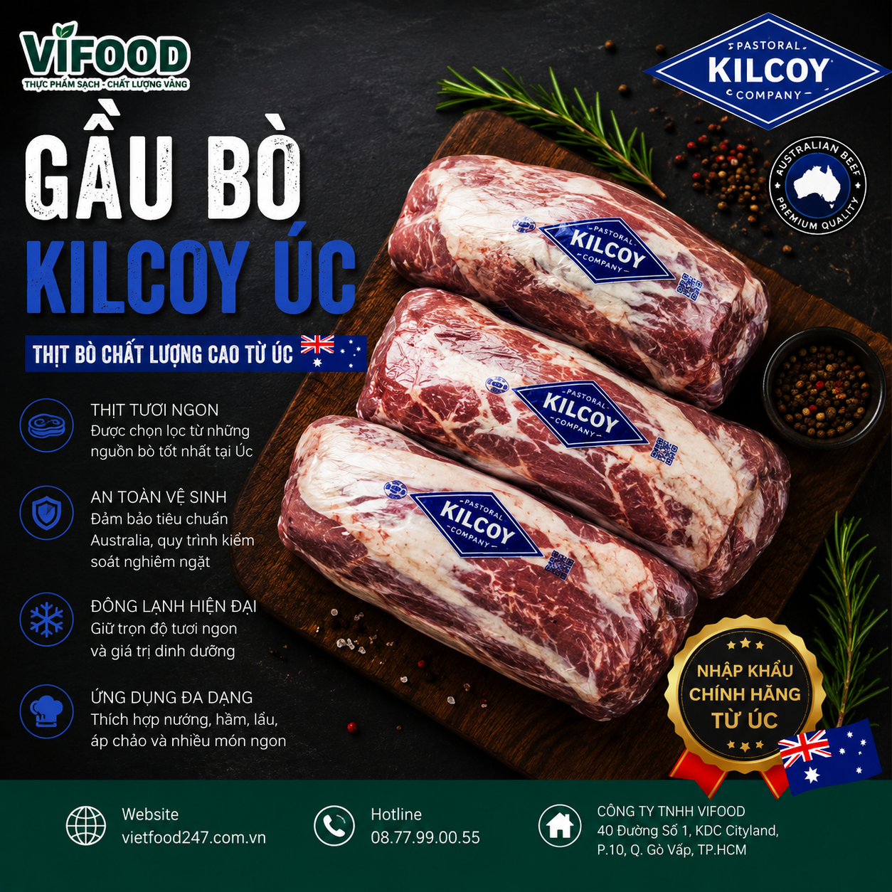 Gầu bò Kilcoy Úc
