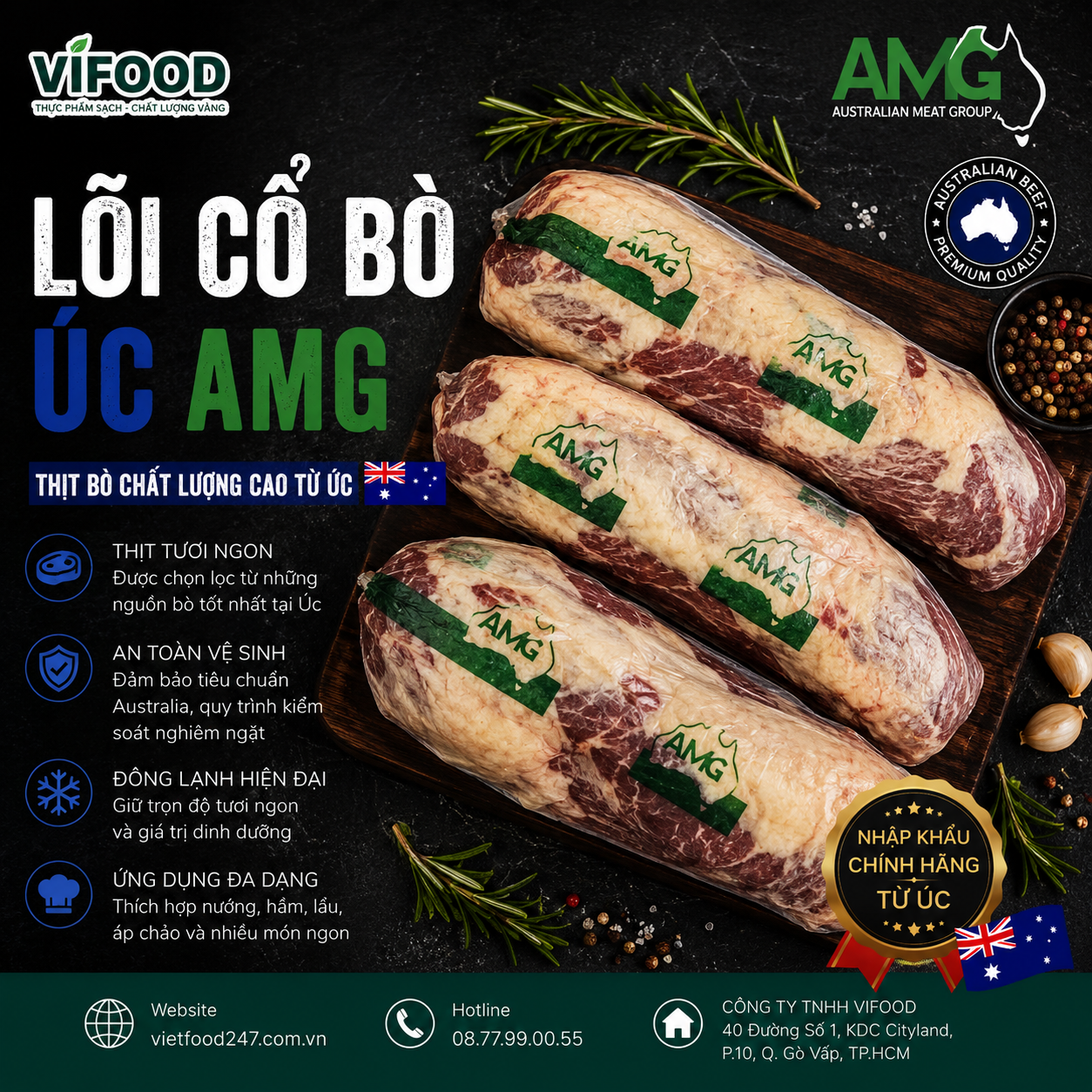  Lõi cổ bò Úc AMG