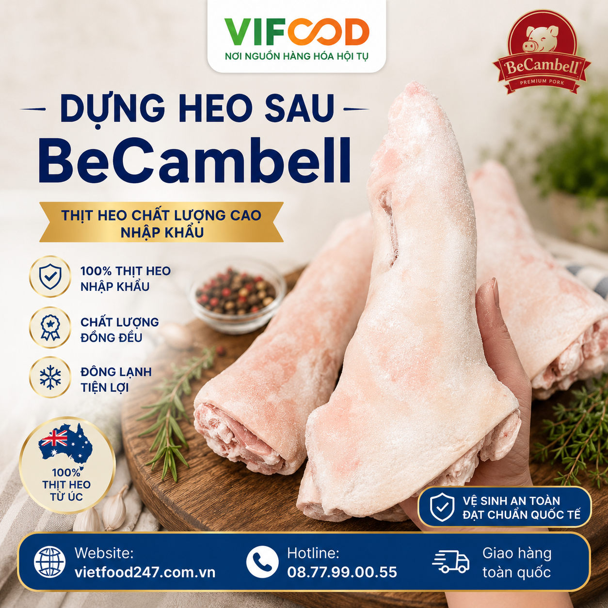 Dựng heo sau BeCambell