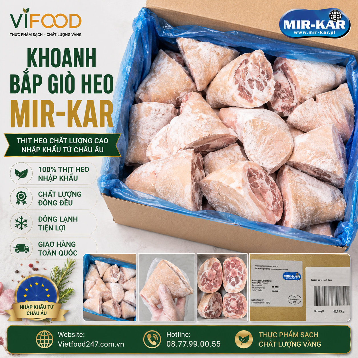 Khoanh bắp giò heo Mir-Kar