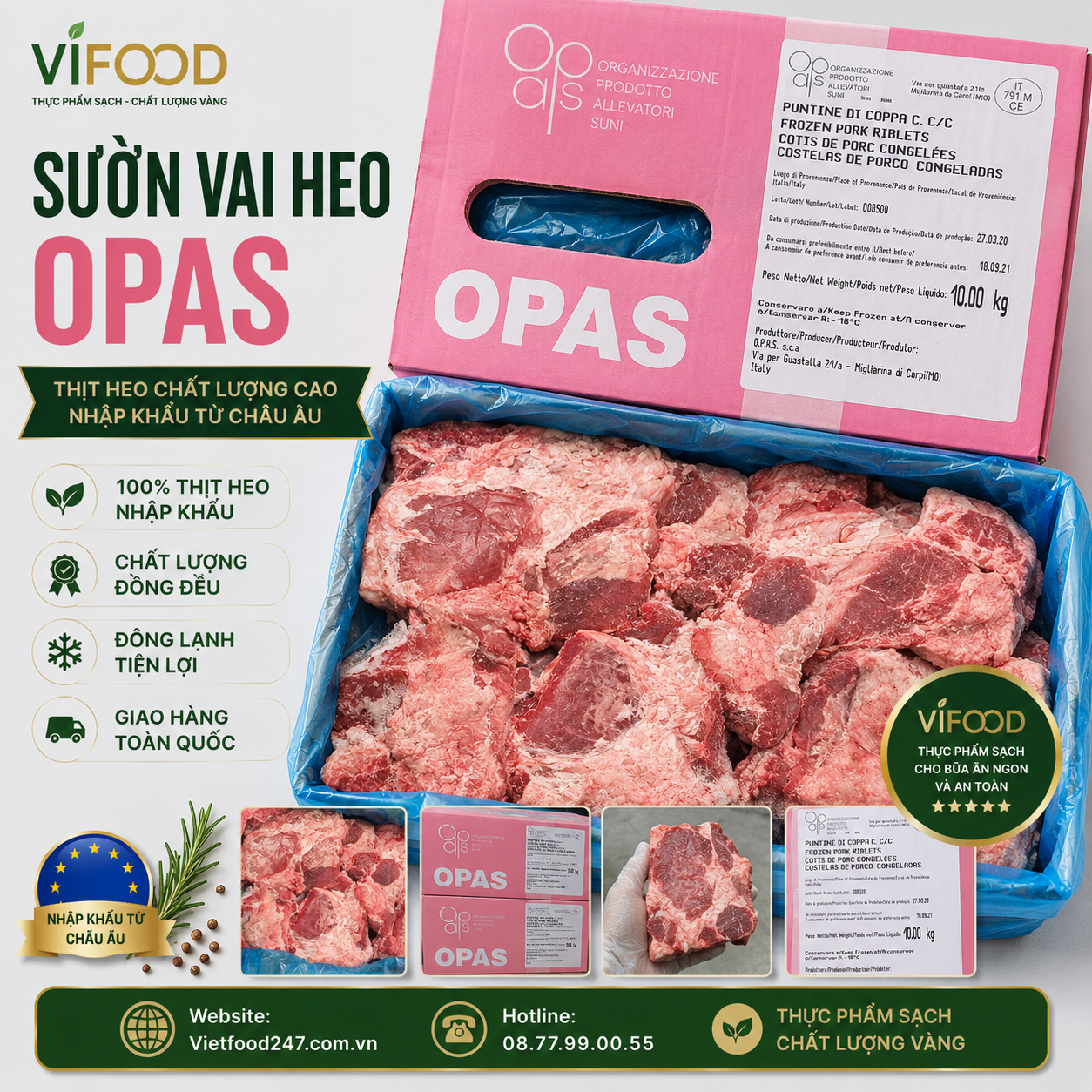 Sườn vai heo Opas