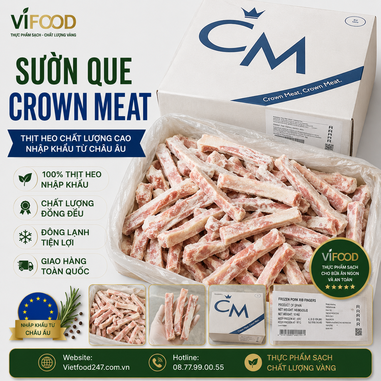 Sườn que Crown Meatc