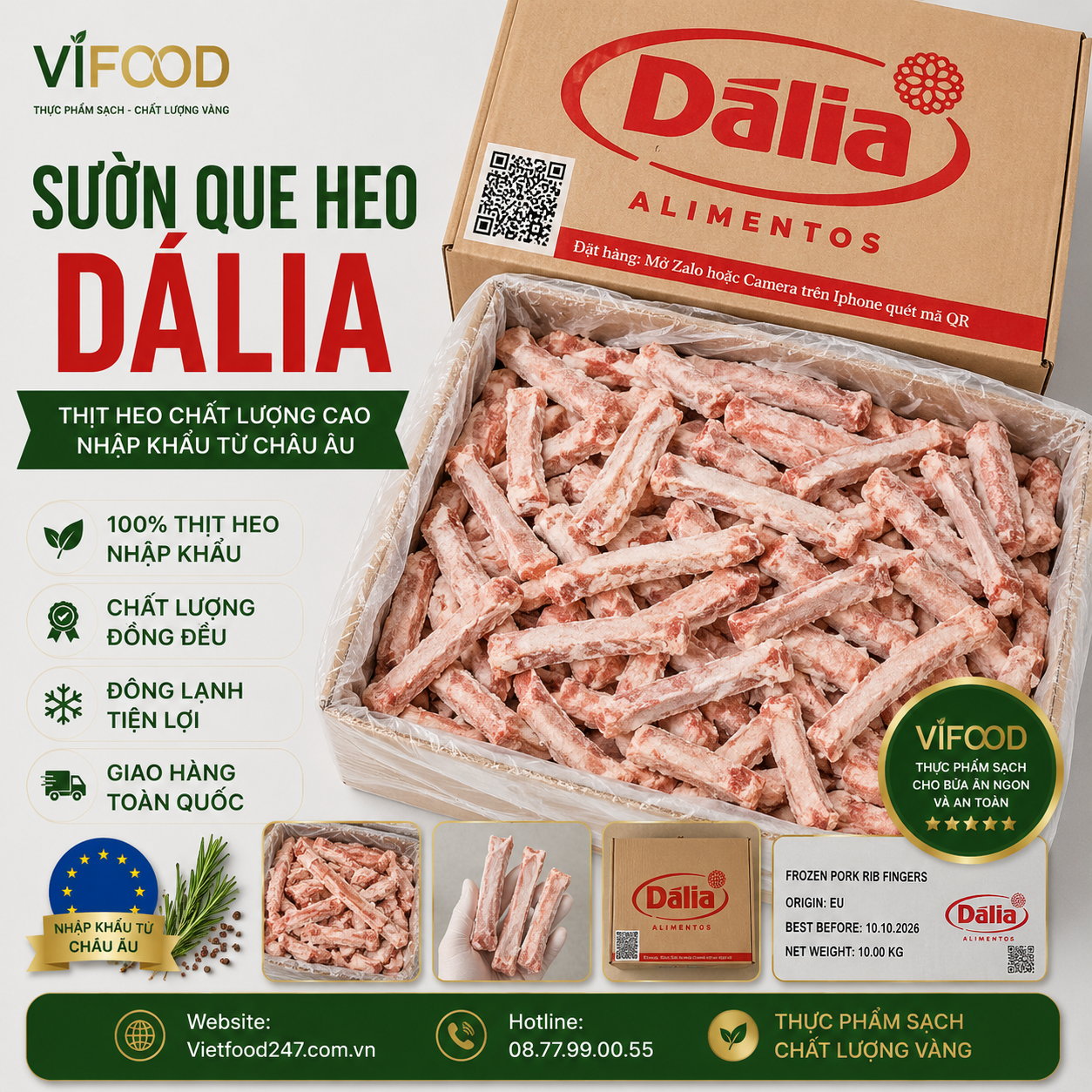 Sườn que heo Dalia