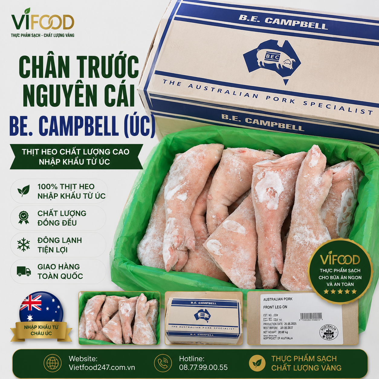Chân trước nguyên cái Be. Campbell (Úc)