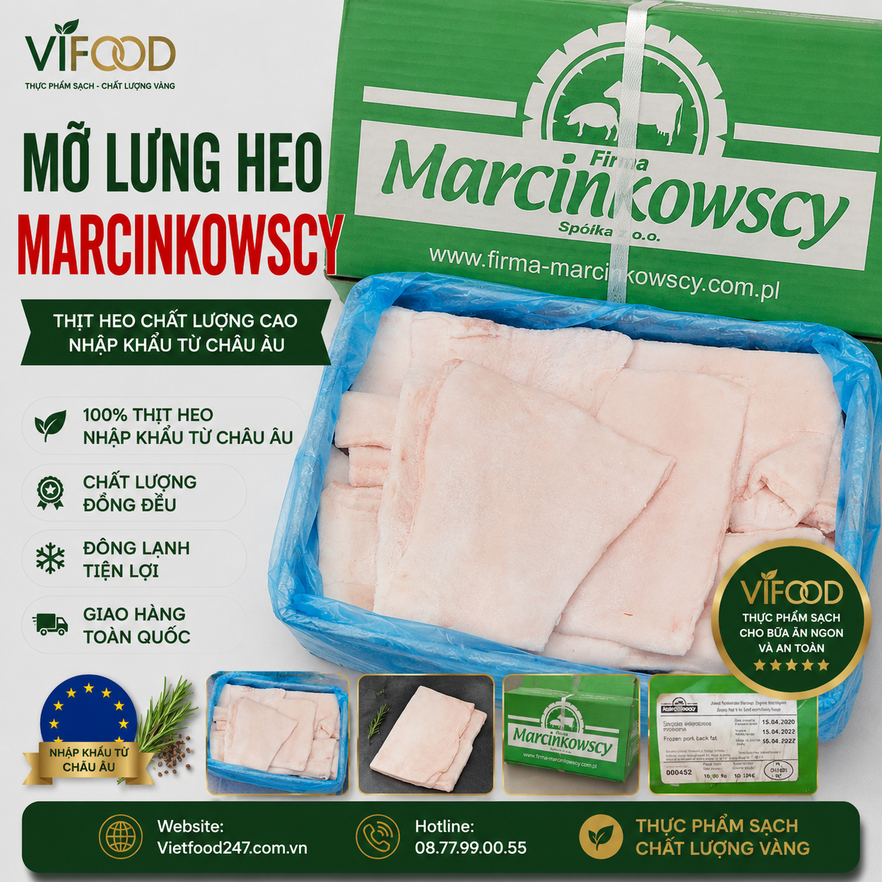 Mỡ lưng heo Marcinkowscy