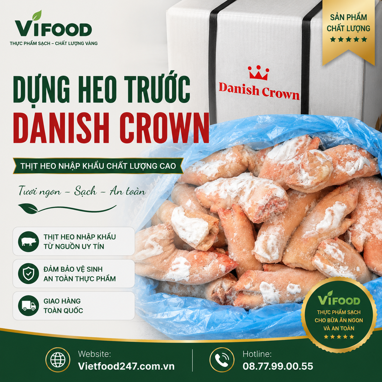 Dựng heo trước  Danish Crown