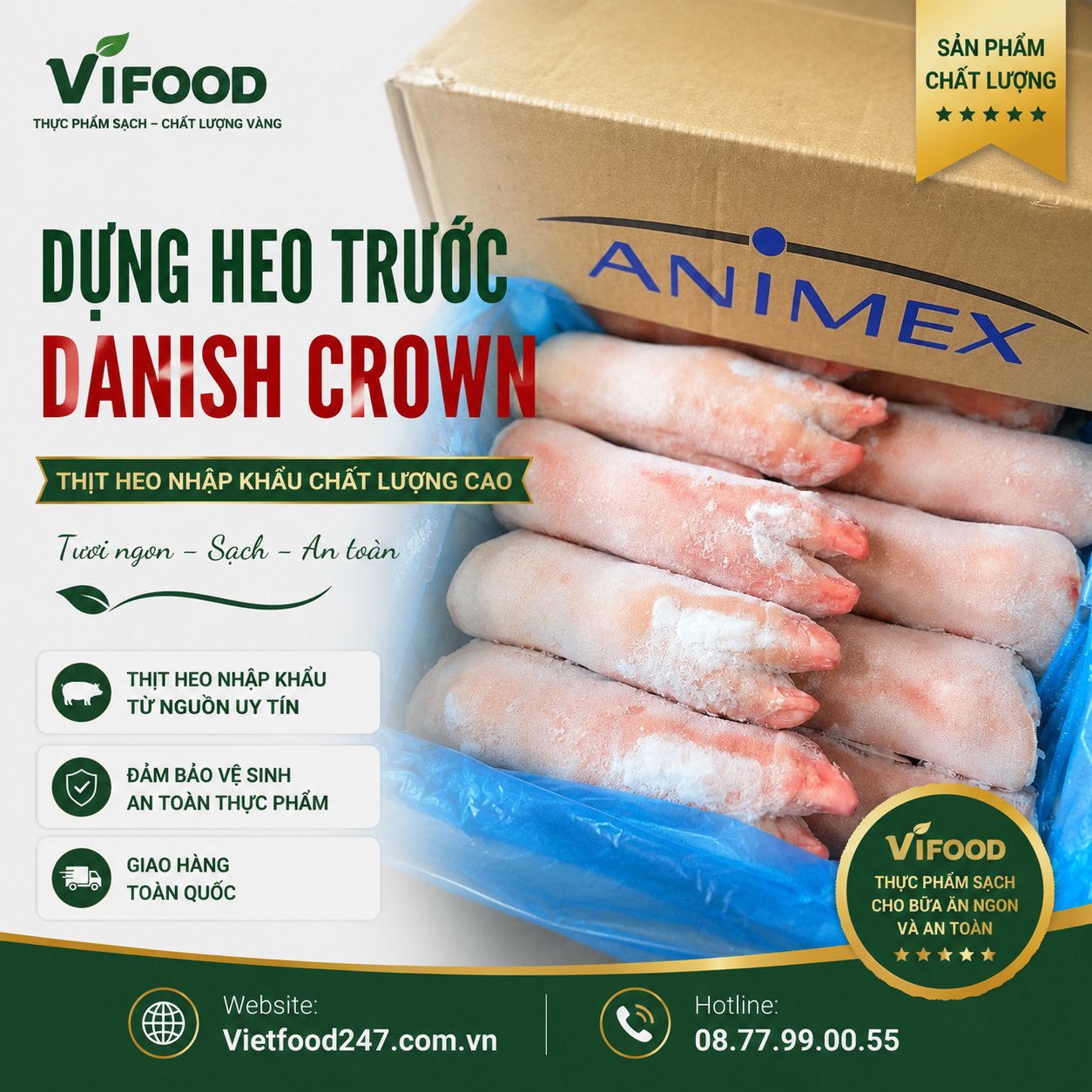 Dựng heo trước Animex