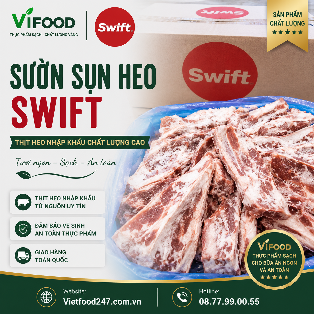 Sườn sụn heo Swift