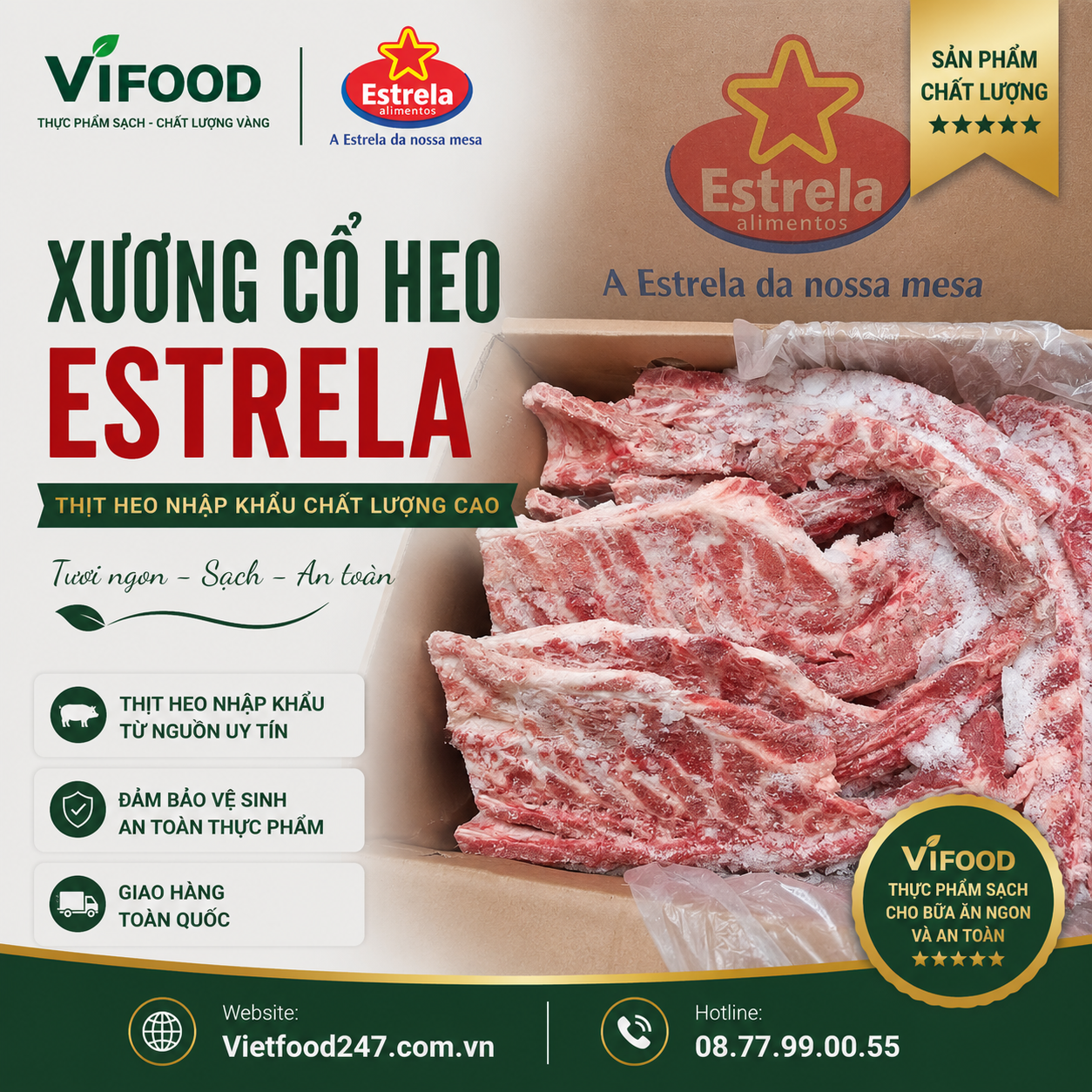 Xương cổ heo Estrela