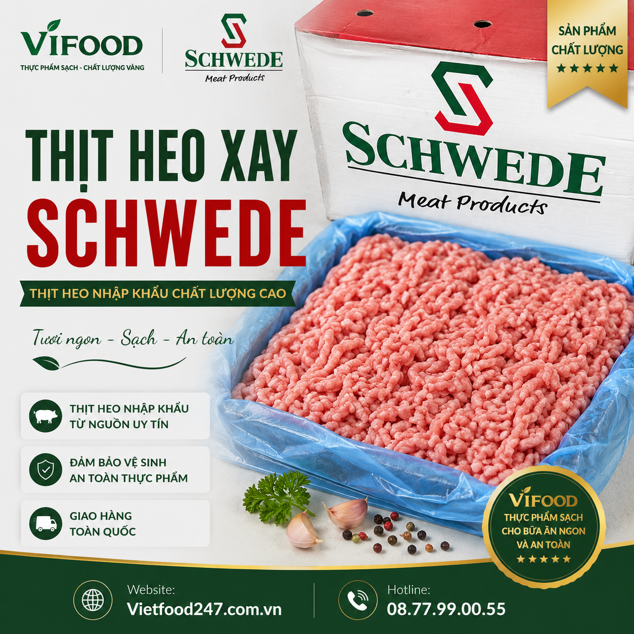Thịt heo xay Schwede
