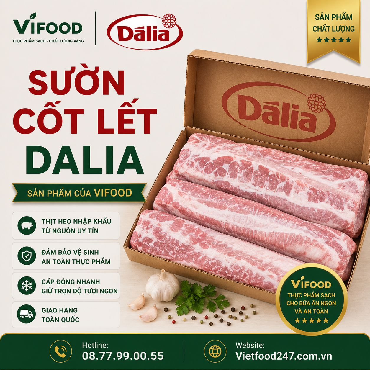 Sườn cốt lết Dalia