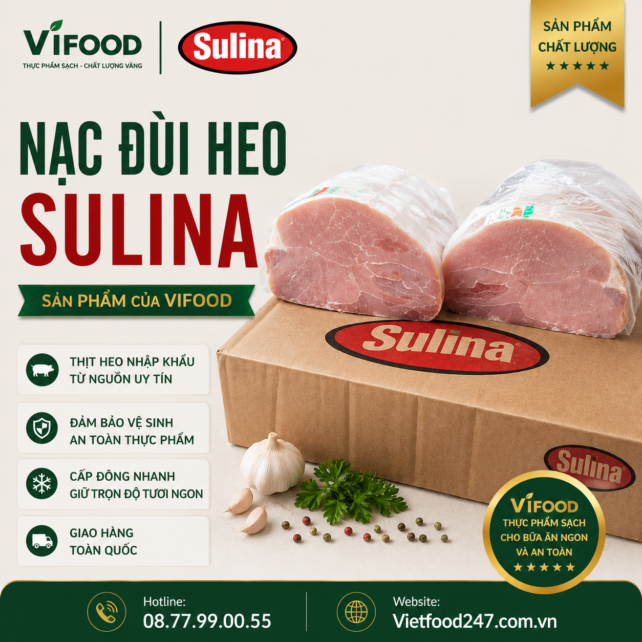  Nạc đùi heo Sulina