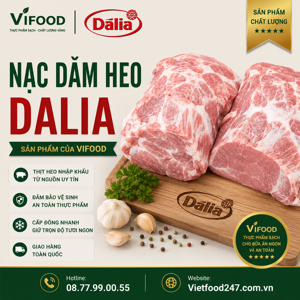 Nạc dăm heo Dalia