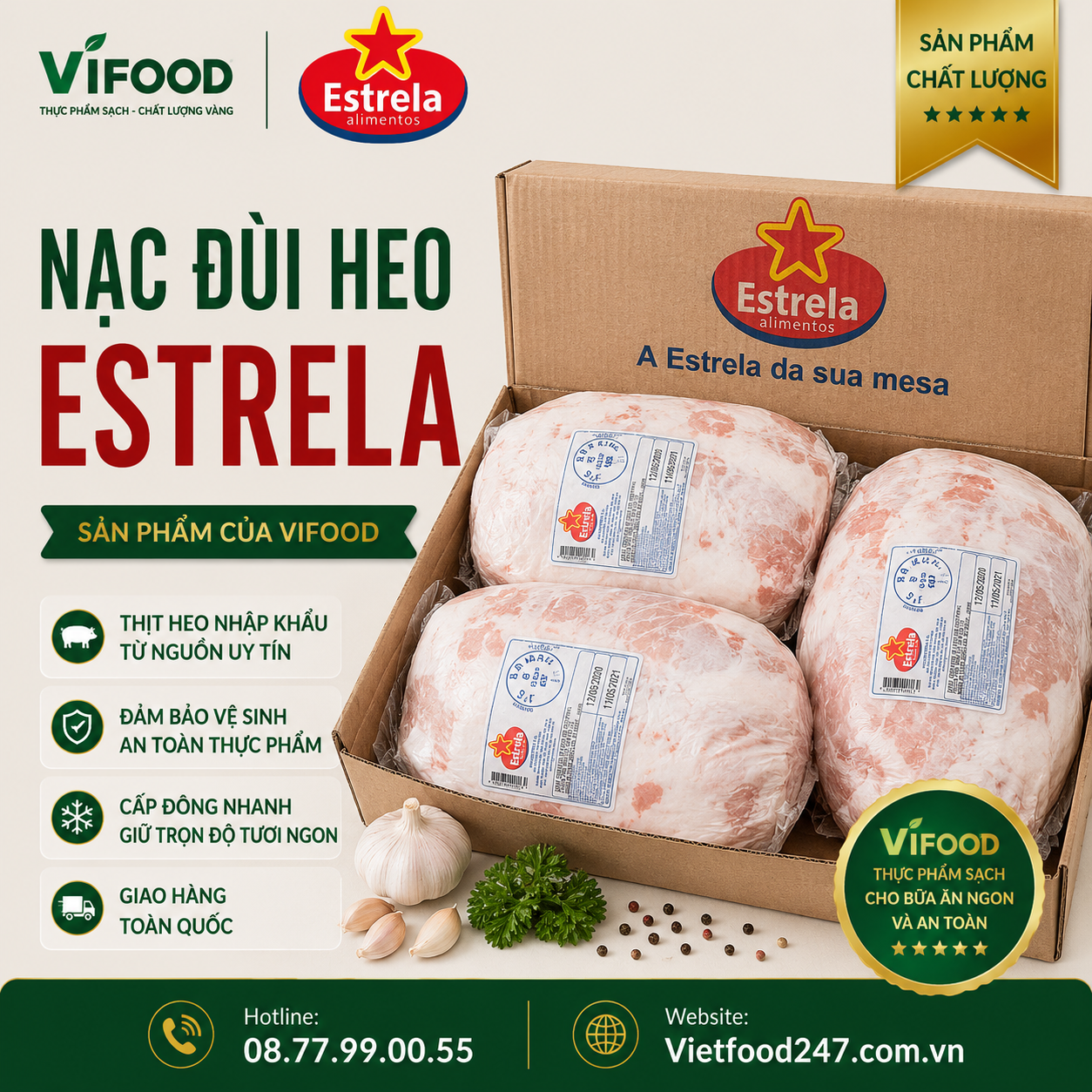 Nạc đùi heo Estrela