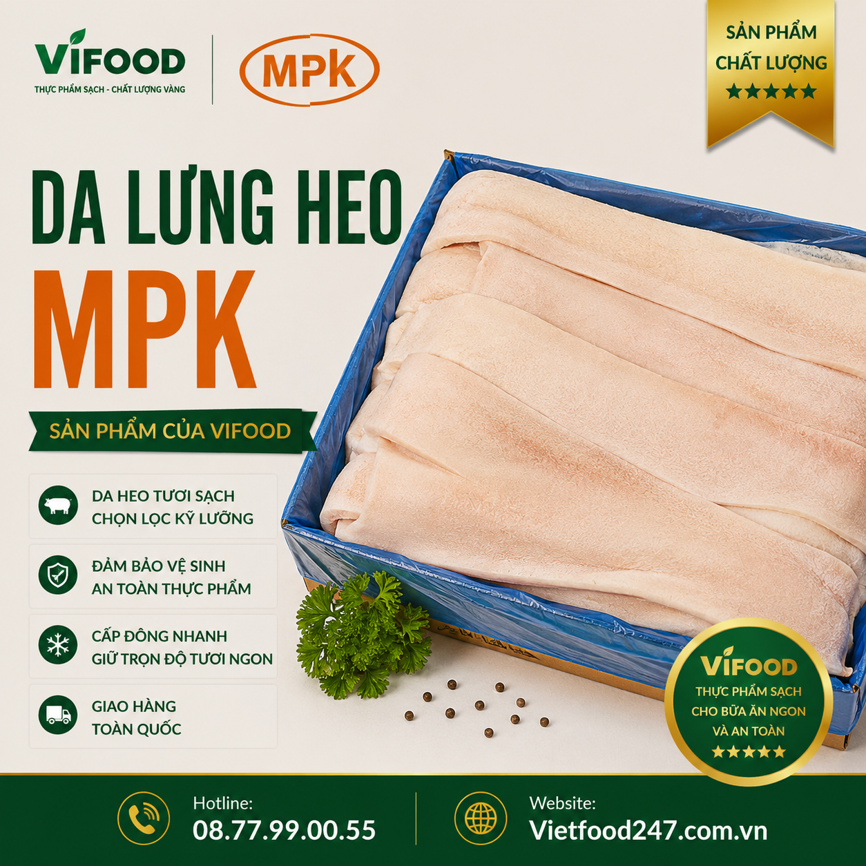 Da lưng heo MPK