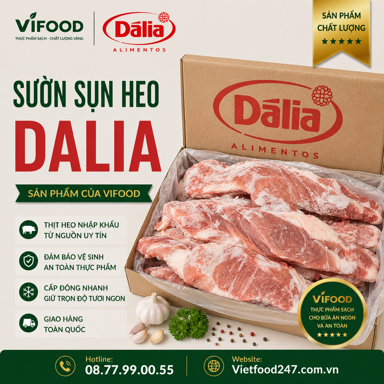 Sườn sụn heo Dalia
