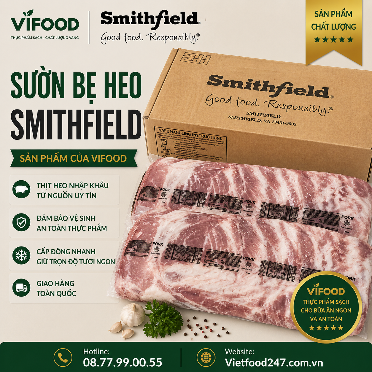 Sườn bẹ heo Smithfield