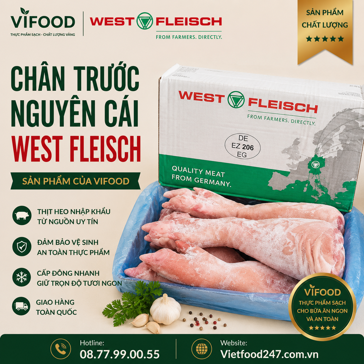 Chân trước nguyên cái West Fleisch