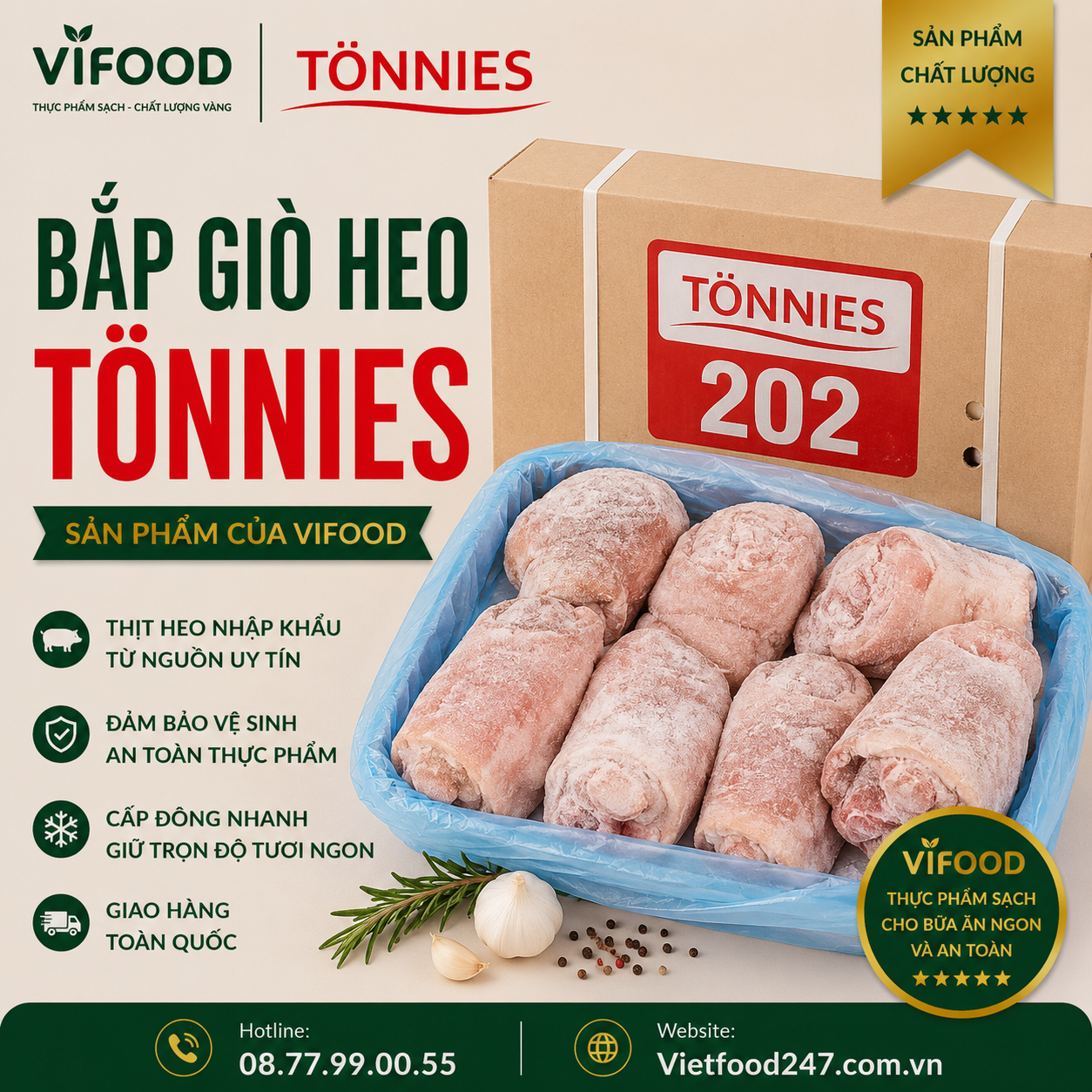 Bắp giò heo Tonnies
