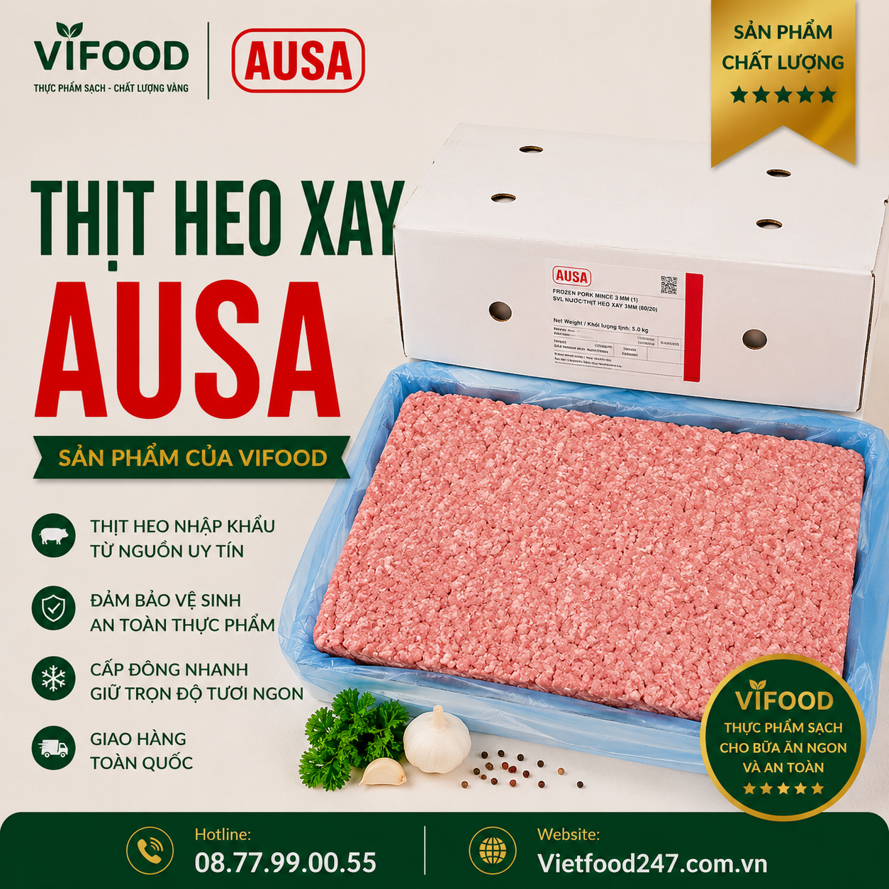 Thịt heo xay Ausa