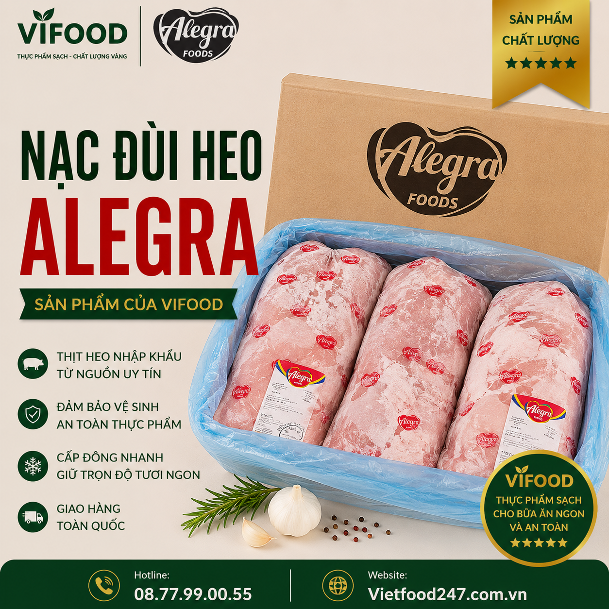 Nạc đùi heo Alegra