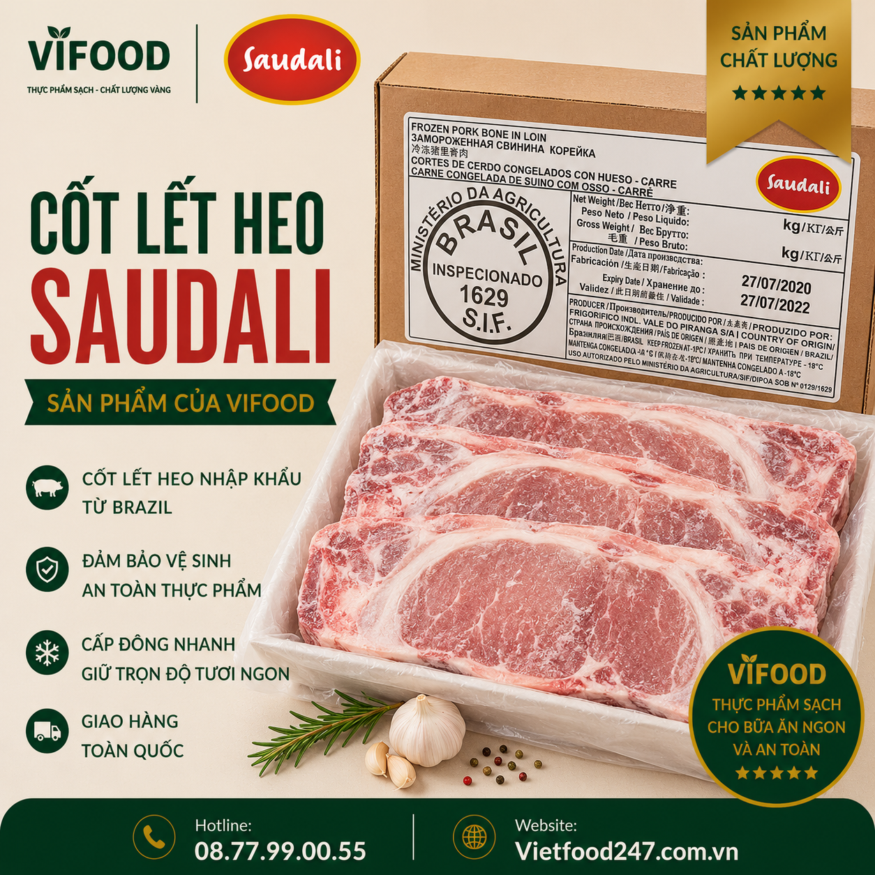  Cốt lết heo Saudali