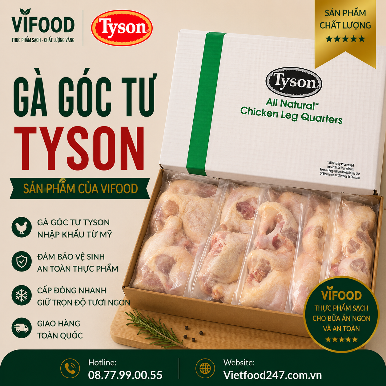  Gà góc tư Tyson
