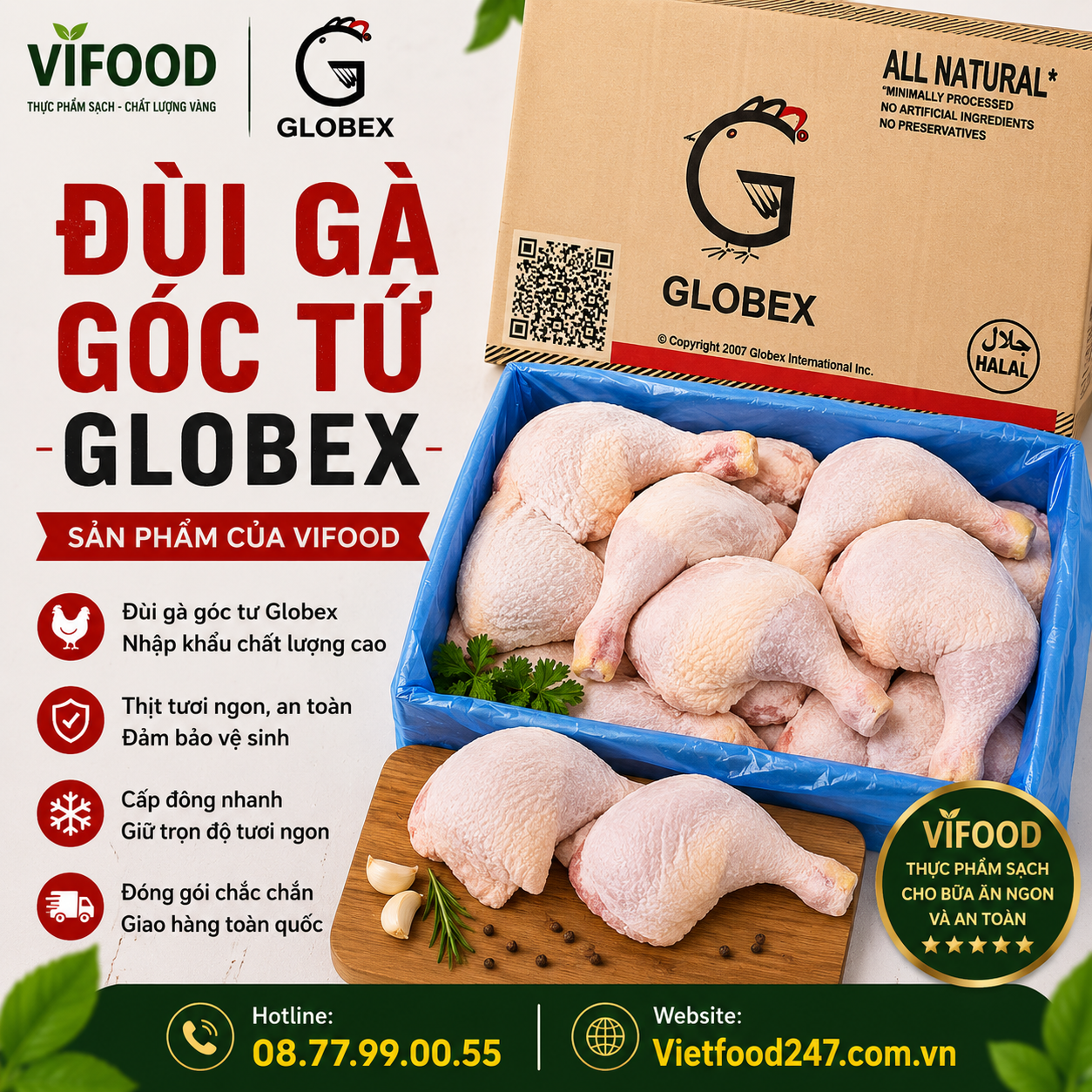 Đùi gà góc tư Globex