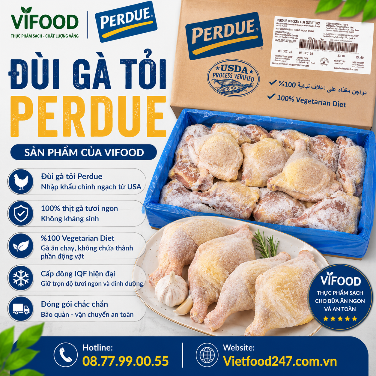 Đùi gà tỏi Perdue