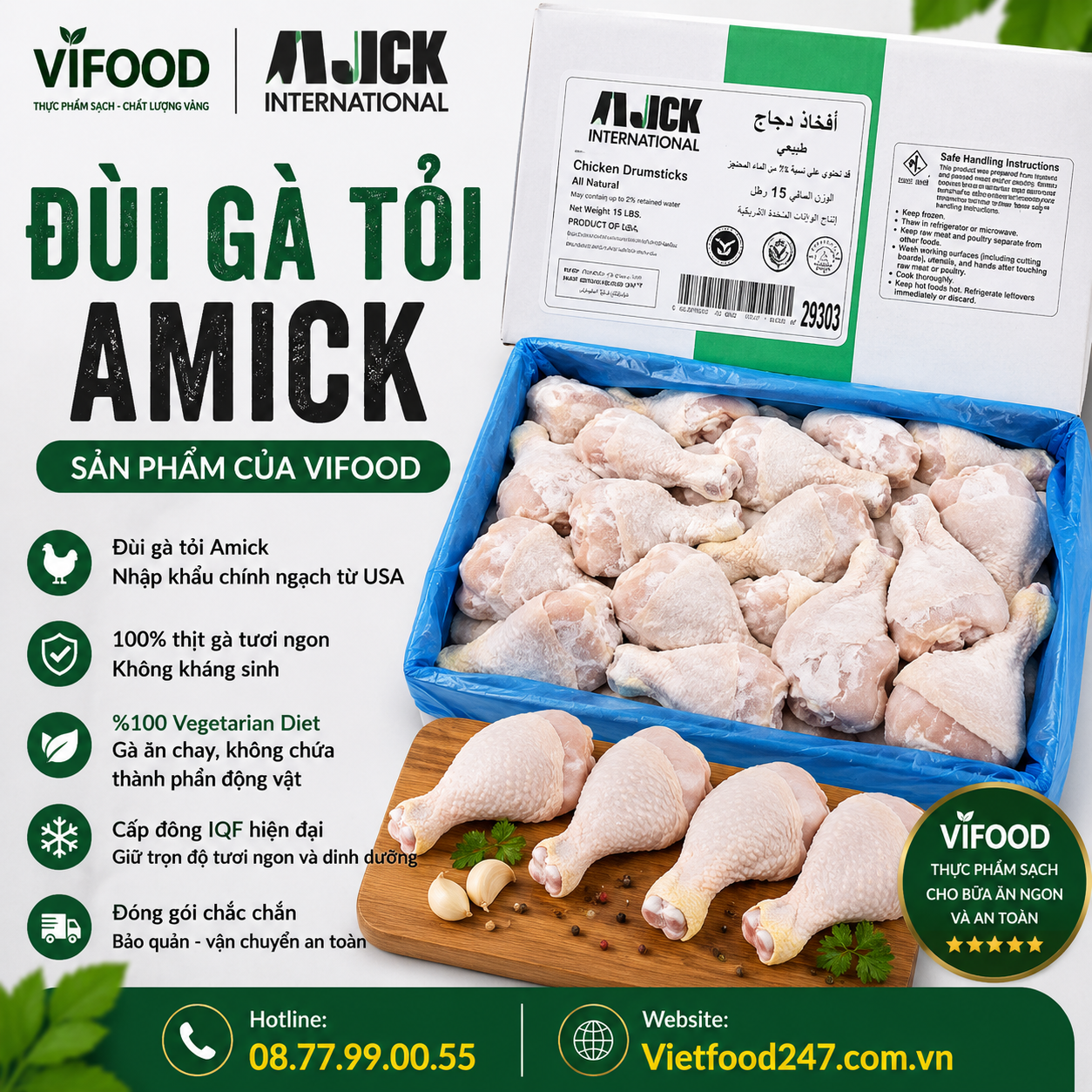 Đùi gà tỏi Amick