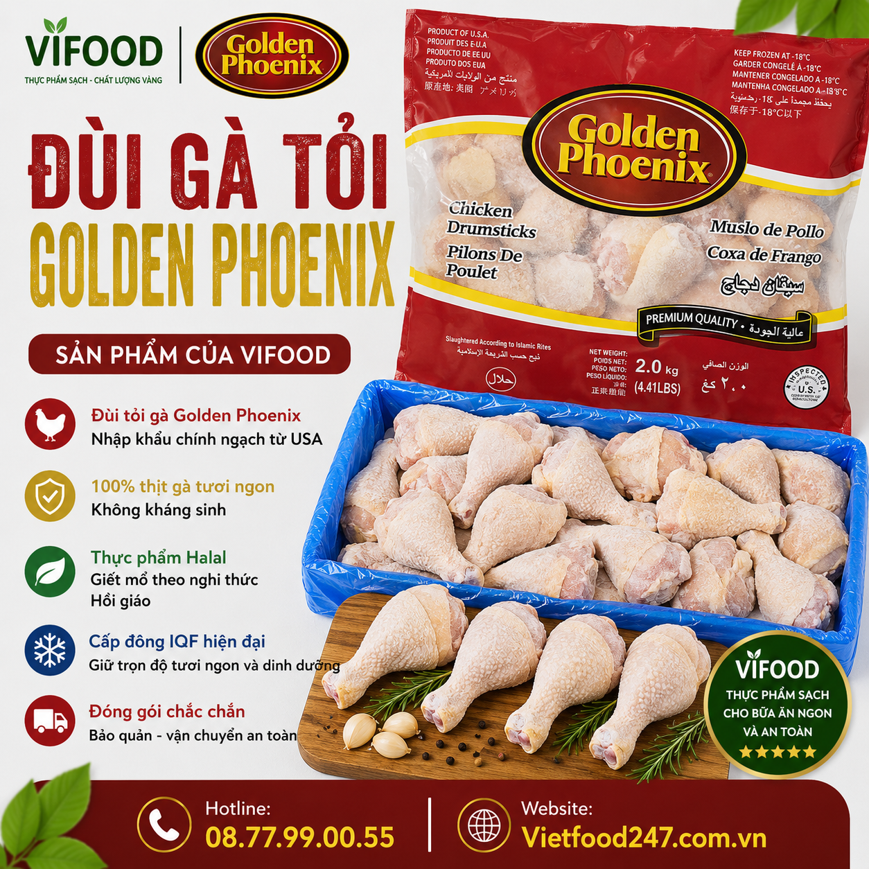 Đùi gà tỏi Golden Phoenix