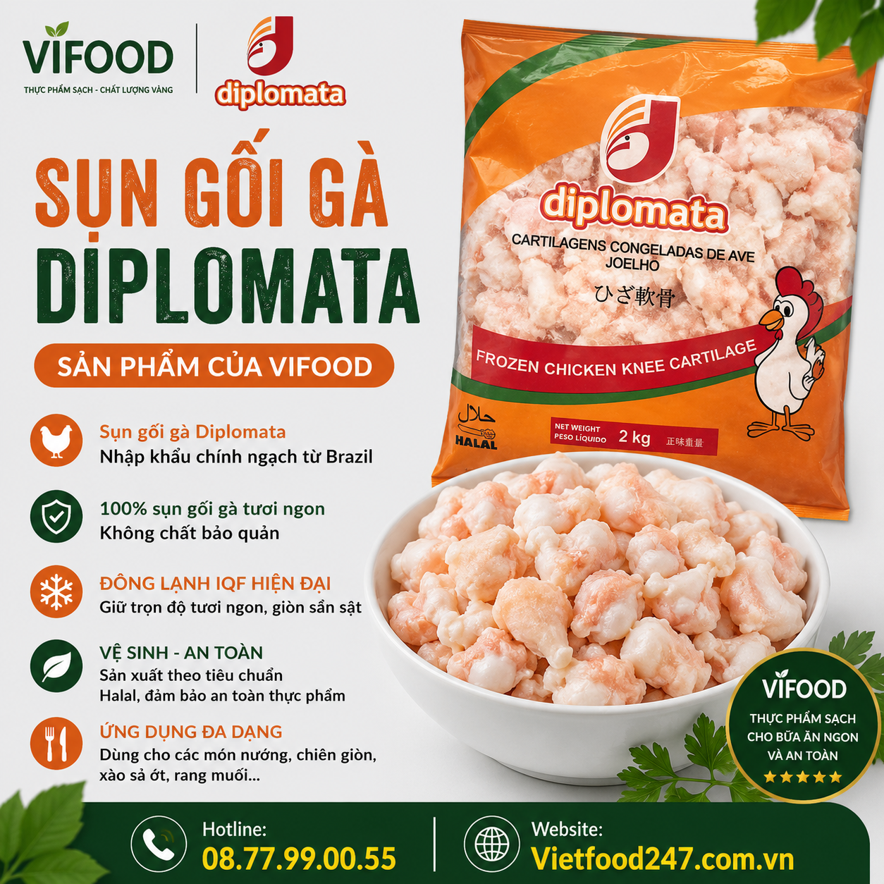 Sụn gối gà Diplomata