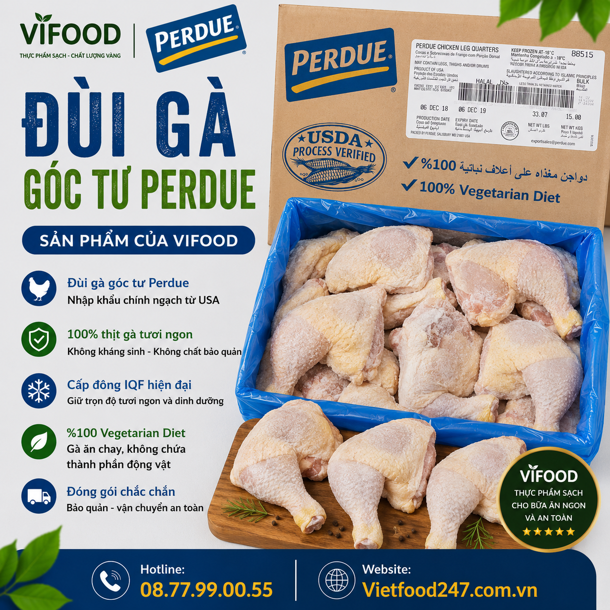 Đùi gà góc tư Perdue