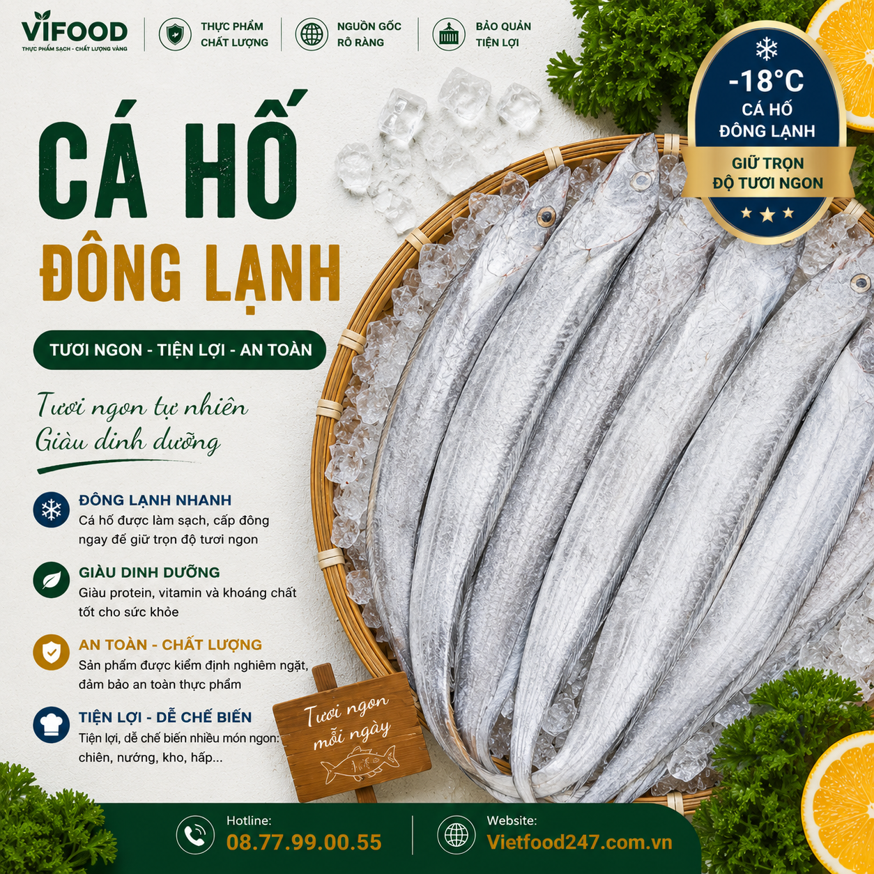 Cá Hố Đông Lạnh