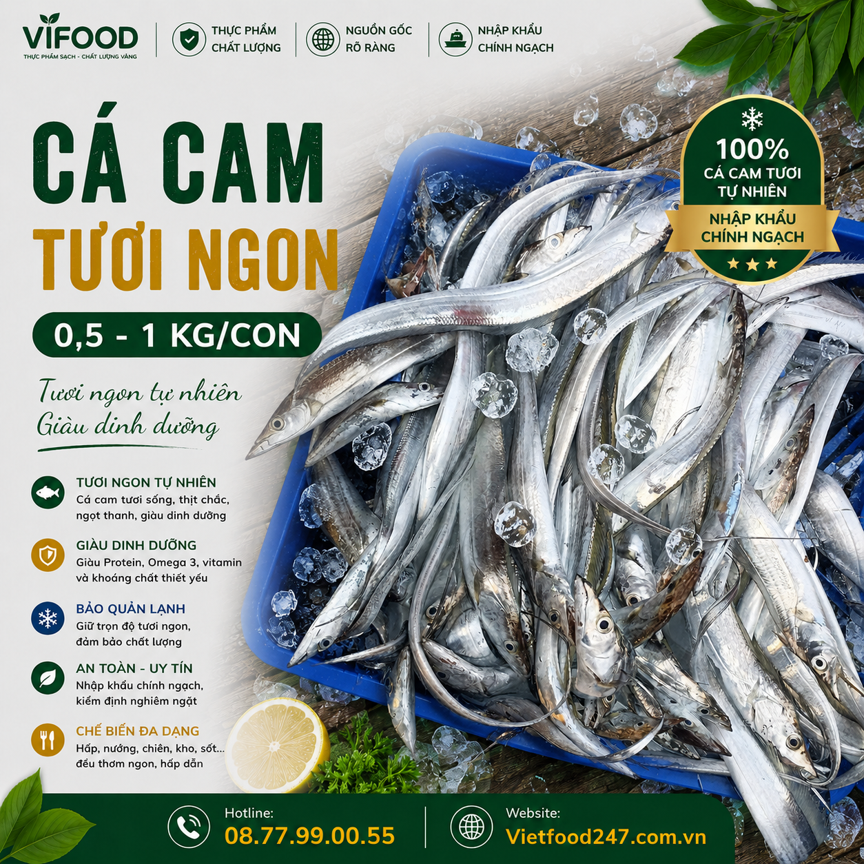 Cá hố tươi 500-700 gr/con