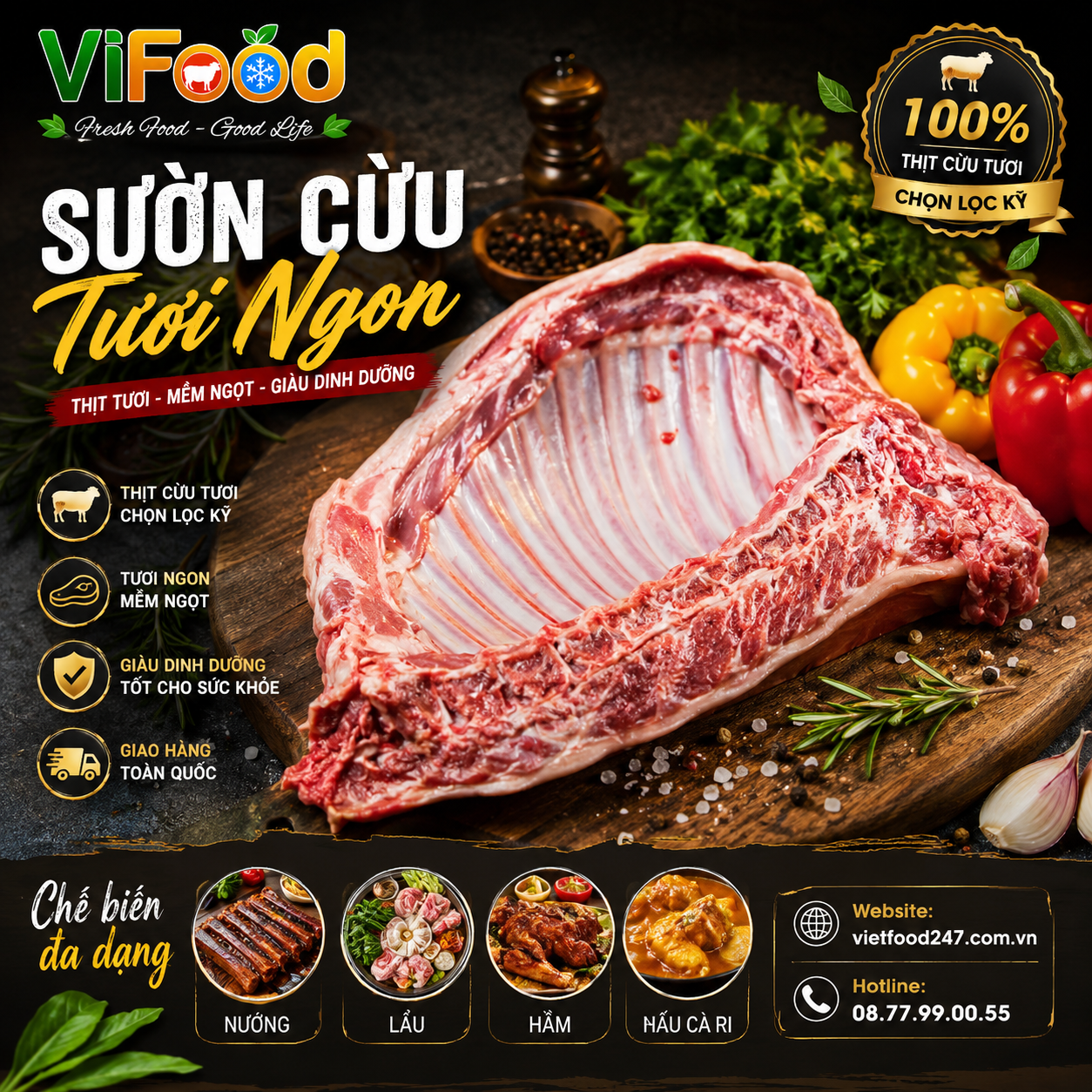 Sườn cừu tươi