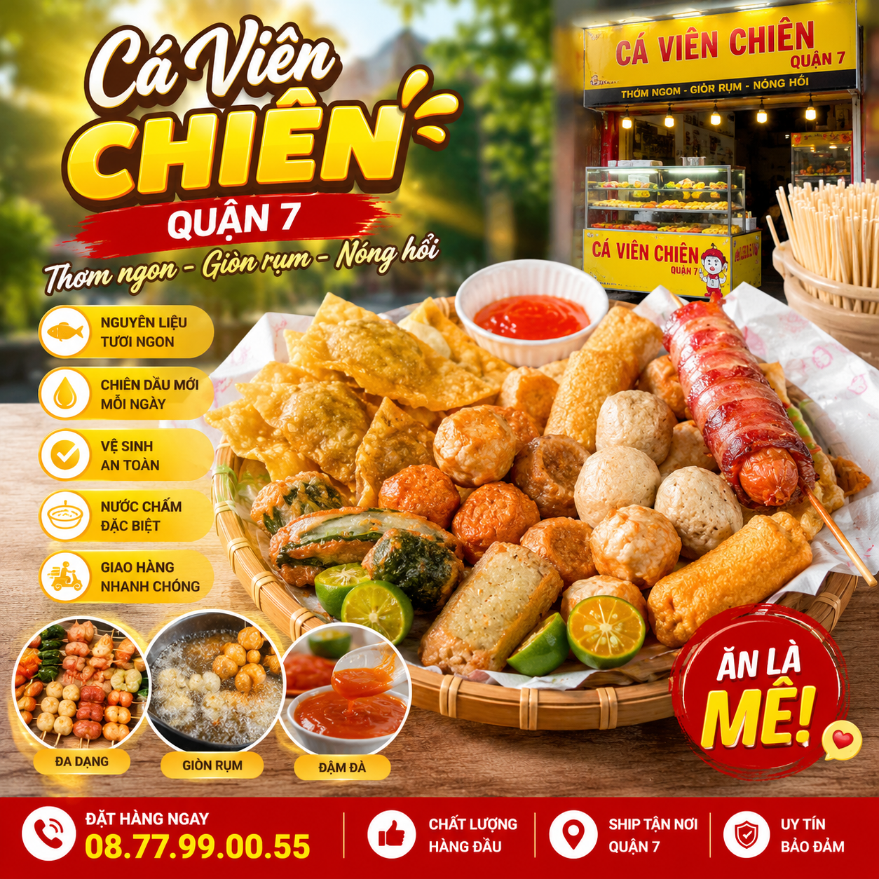 Cá viên chiên quận 7