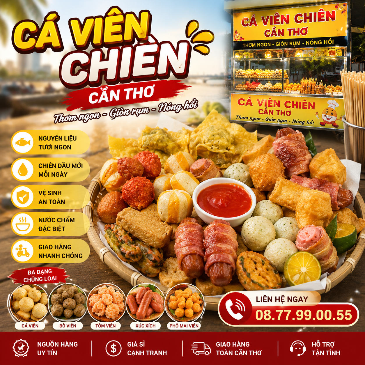 Cá viên chiên cần thơ
