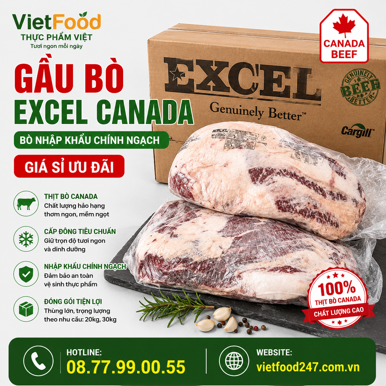 Gầu Bò Excel Canada