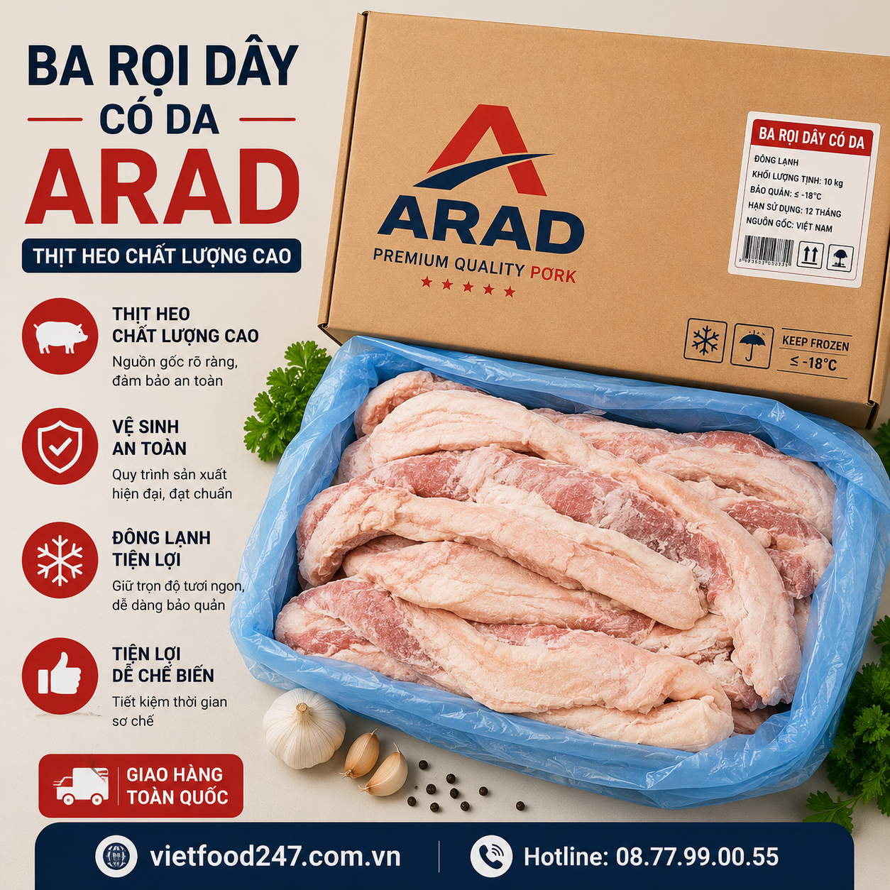Ba Rọi Dây Có Da Arad