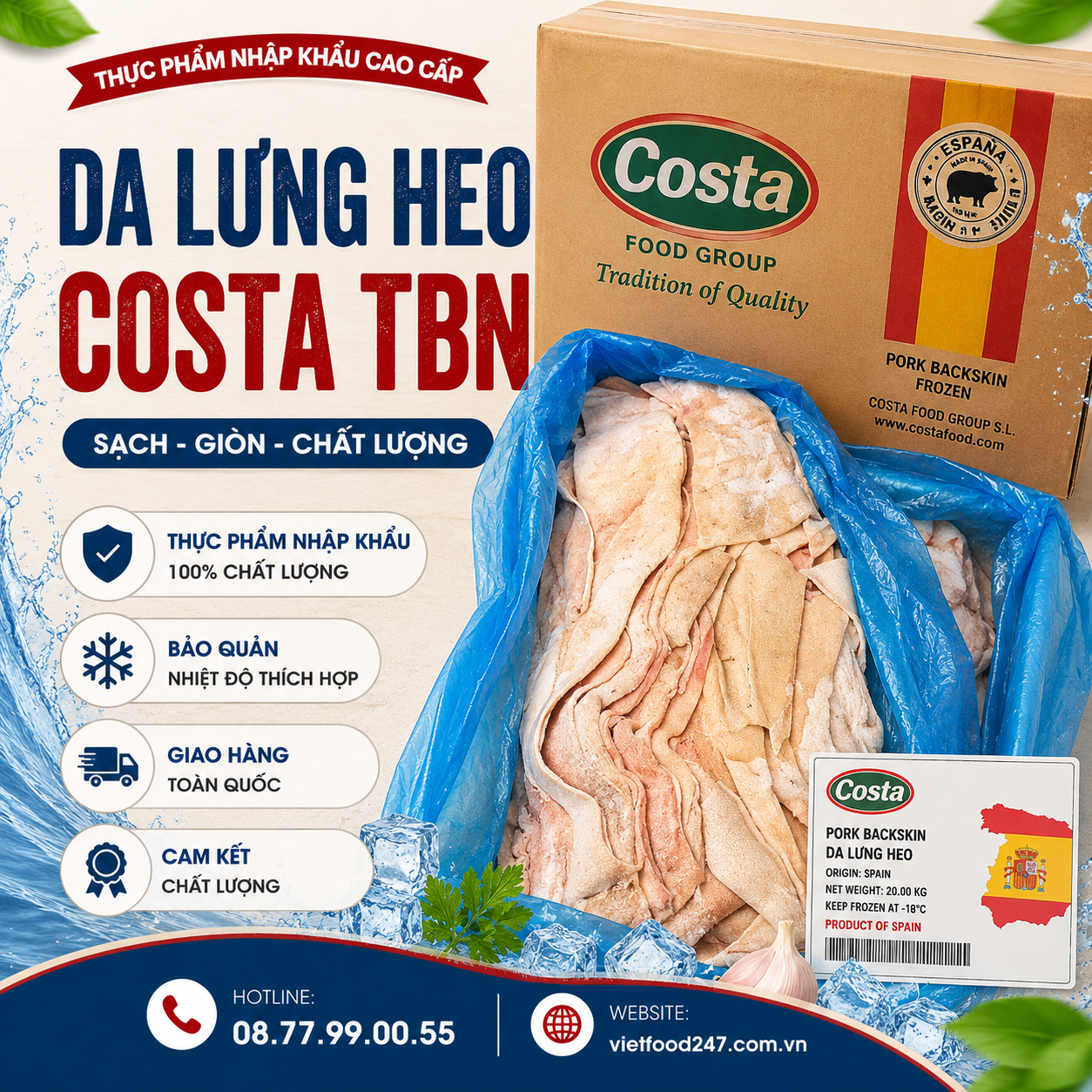 Da Lưng Heo Costa TBN