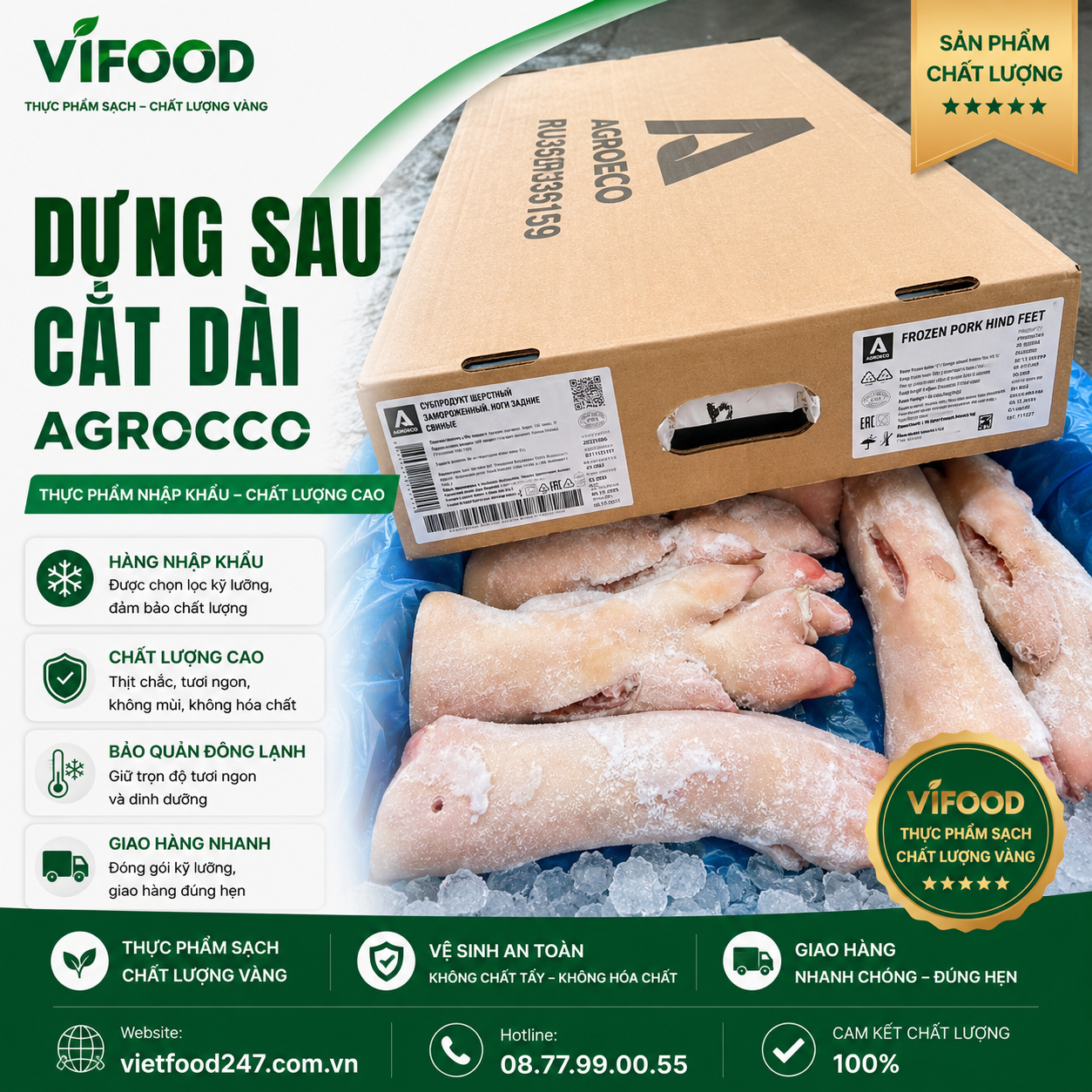 Dựng Sau Cắt Dài Agrocco